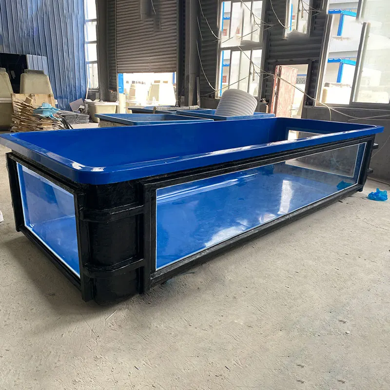 2025 Grande stagno Koi per fattoria all'aperto personalizzato Frp Altro attrezzature per acquacoltura Acquario con finestra in vetro