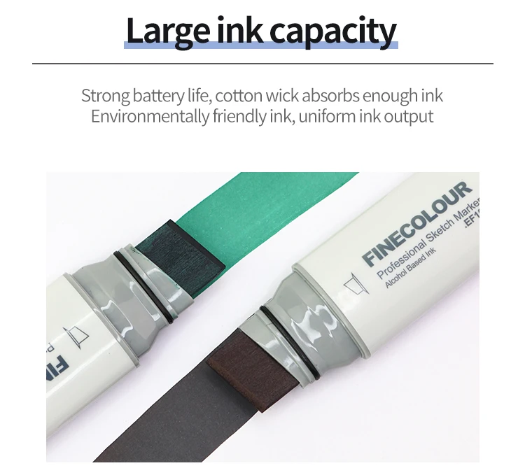 Finecolour 20 mm breite Marker, Linienskizzen, Kunst, großer breiter Kopf, Marker, Stift, Zeichnen, Schule, Kunstbedarf, EF105, 2–12 Stück – Detail 10