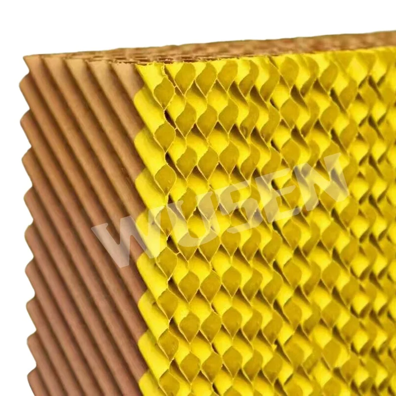 وسادة مياه جديدة من السليلوز البني على الحائط/تبريد الدفيئة التبخرية لخط إنتاج مزرعة الدواجن #5