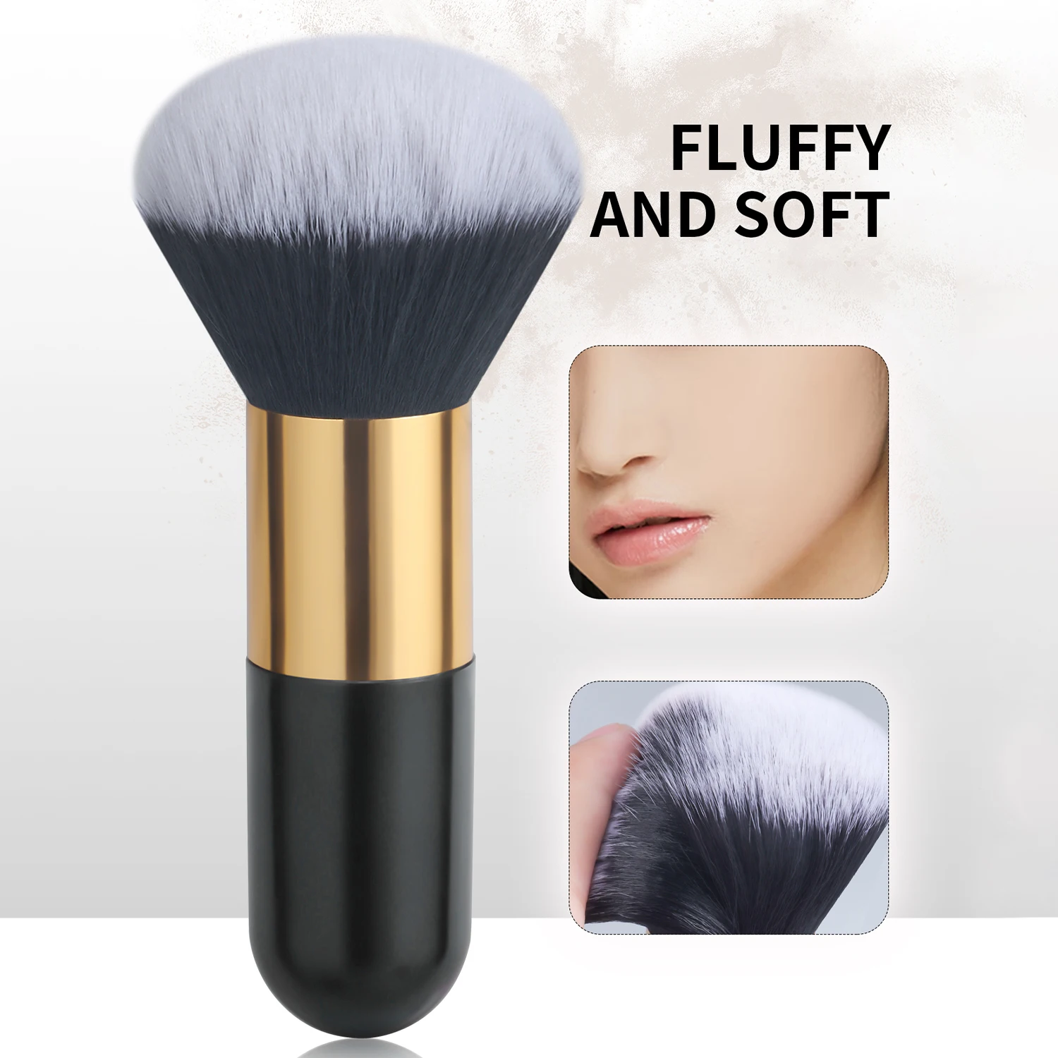 Power Makeup Brush, 1pcs Plastic	Daily  Reusable makeup brush For Making Up Supply