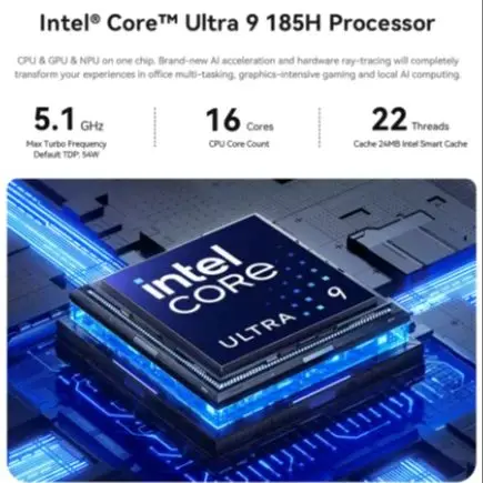 F13 AI Gaming Mini PC Intel Core Ultra 9 185H 7 155H Thunderbolt 4 2x2.5G LAN 2xDDR5 2xM.2 SSD slot Win11 Computer DESKTOP WiFi6