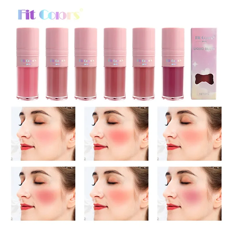 6 Color Liquid Blush Lightweight Natural Texture Moisture Easy To Apply Long Lasting Hold Makeup Popular Multi-functional Blush