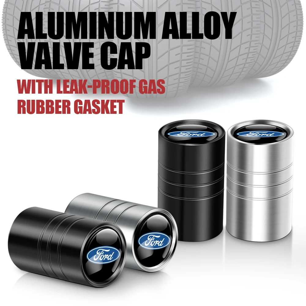 4PCS Car Badge Wheel Tires Valve Caps Tyre Valve Stem Covers For Ford Fiesta Mondeo Fusion Explorer Escape Focus Ranger Mustang