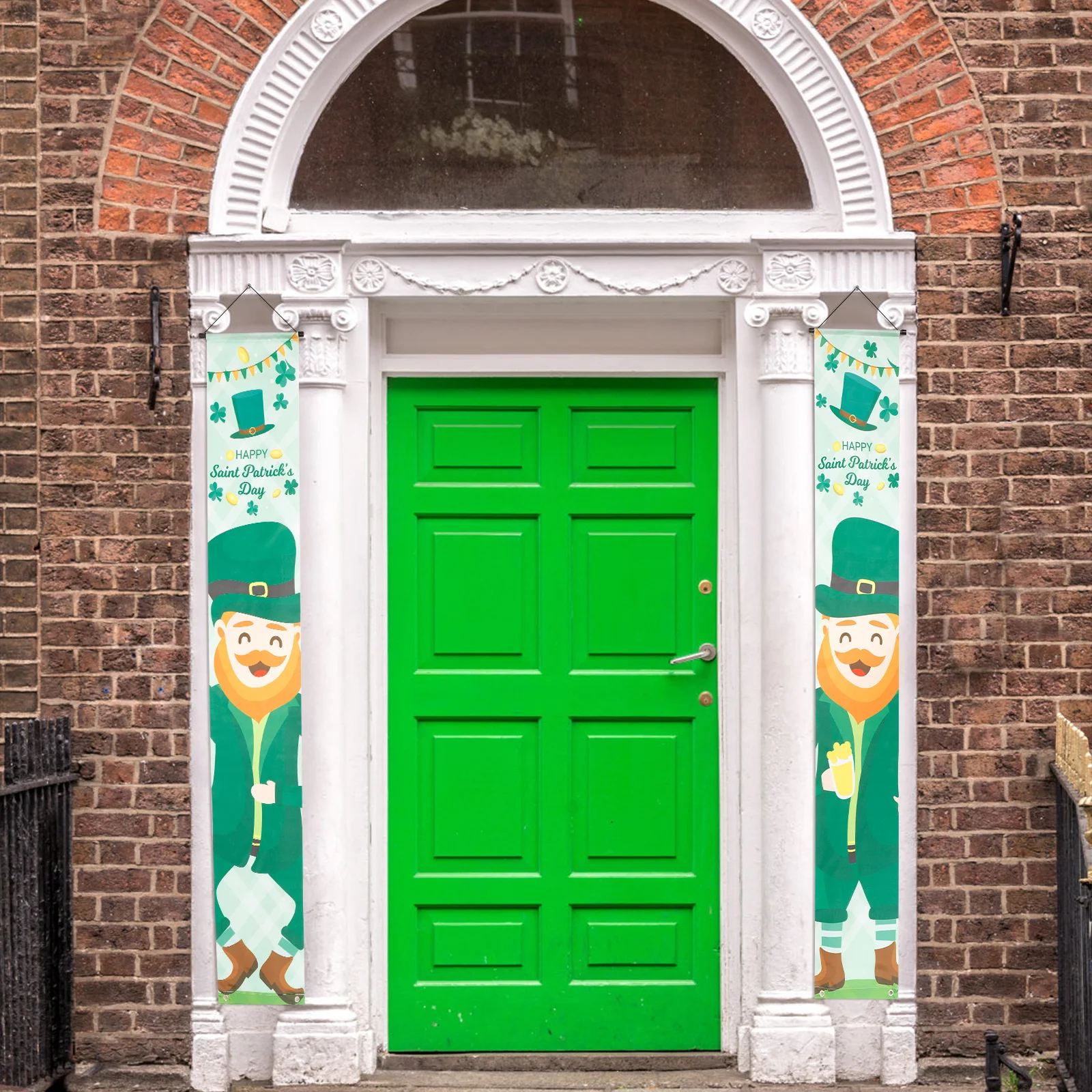 

1Pair Ireland Festival Decorations Door Hangings Warm Atmosphere Window Wall Terrace Indoor Outdoor Use Party Supplies