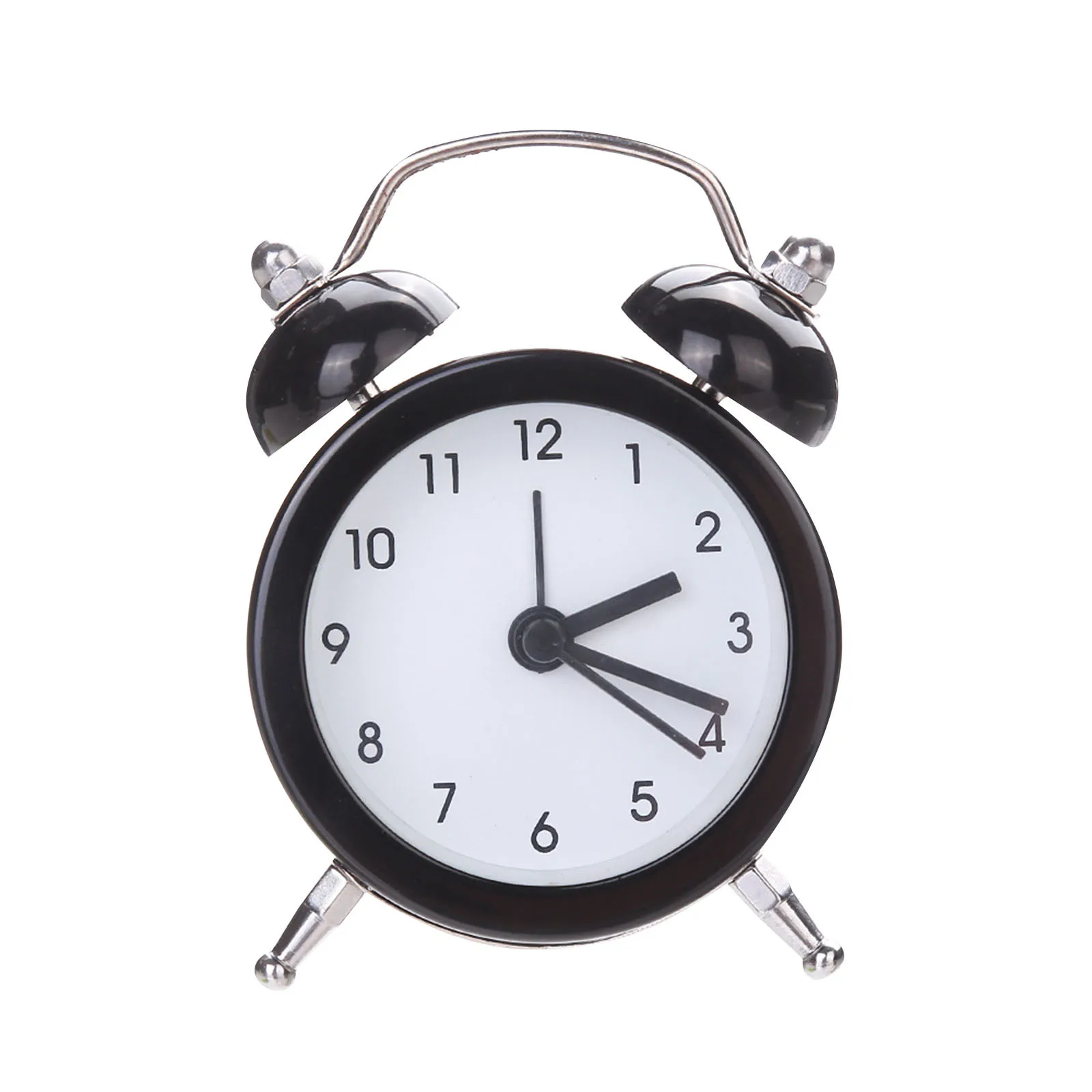 Silent Clock Twin Bell Alarm Clock Loud Alarm Great For Heavy Sleepers Stylish Battery Operated For Bedroom And Home Decoration