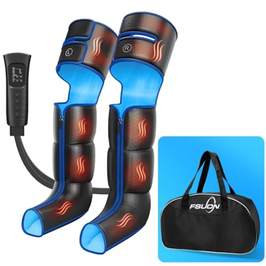 

Массажер для ног для улучшения кровообращения и снятия боли, воздушно-компрессионный массажер с 3 уровнями нагрева, 6 режимами и 3 уровнями интенсивности