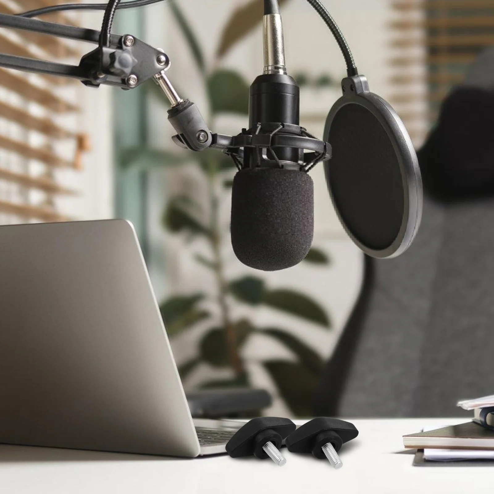 

10 pcs Thread Thumb Screw Black Tee Wing Plastic Knob Coarse Thumbscrew For Microphone Stand Clamp Plate T-Handle Bolt Clamping