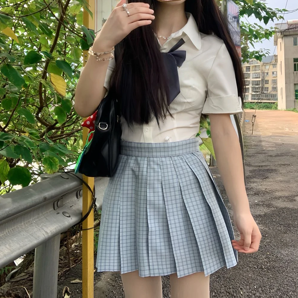 Jk Uniform Plaid Skirt Japan Fashion College All-match Adjust Waist Design Pleated Skirt School Supply Pleated Skirts