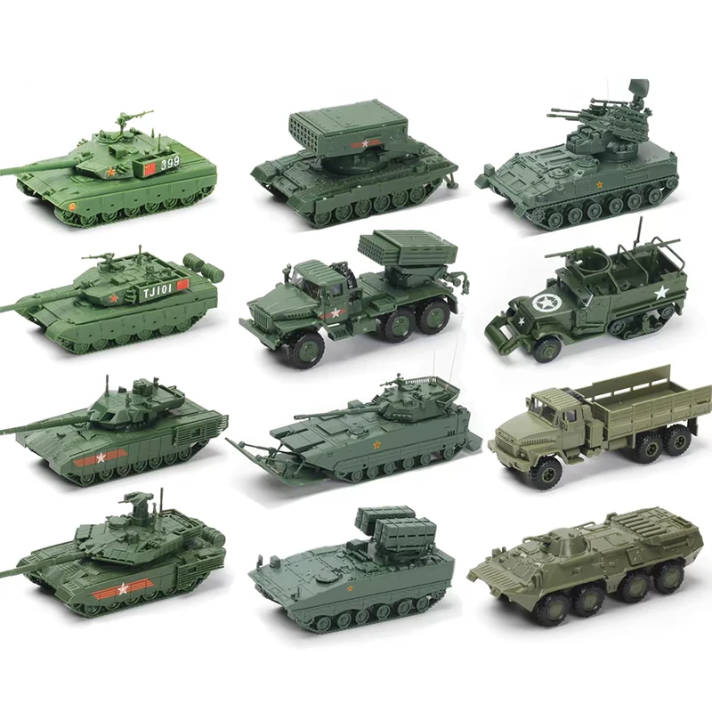 1/72 Army T90 T14 T62 Heavy Tank Military Model Self-Propelled Gun Armored Vehicle Truck Car Assembly 4D Puzzle Toys