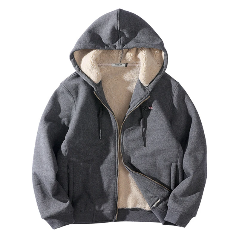 شتاء جديد حجم كبير الرجال سميكة معطف بقلنسوة 8XL135KG 7XL 6XL 5XL 4XL جيب عادية سستة الصوف مقنعين سترة رياضية