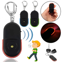 Smart Anti-loss Keychain Alarm Find Key Locator Whistle Sound Control 10m LED Wallet Mobile Phone Key Chain Finder Game Props