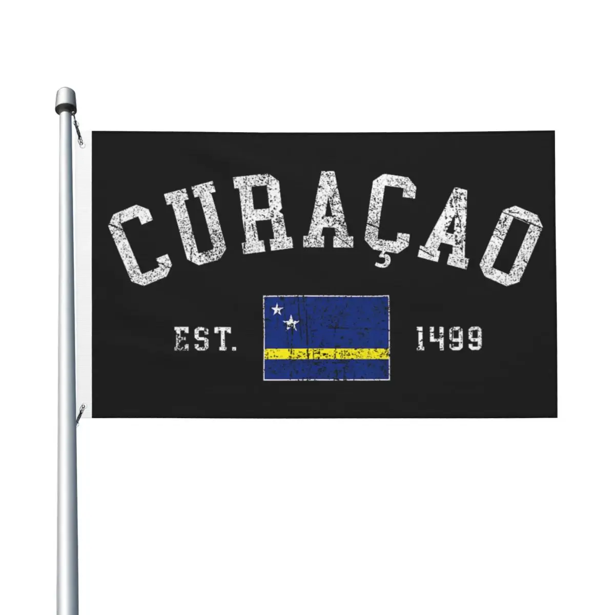 90X150cm Curacao Flag Est 1499 Flag Polyester Hanging Banner Funny Pattern Flags For Bed Room Decor