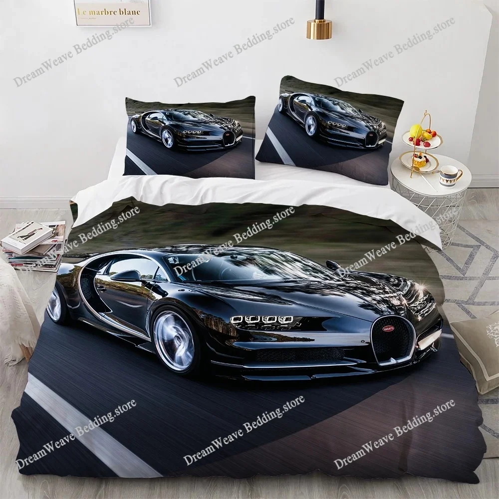 

Sports Car Duvet Cover Sets Race Car Bedding Sets with Pillowcases for Teens Kids Boys Cool Bedroom Decor Bedclothes Luxury Gift