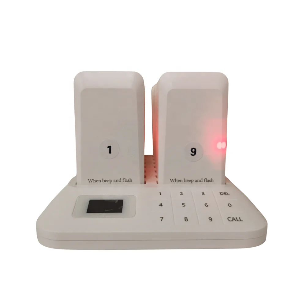 

Hot Sale Waiter Calling Beeper 300mAh Battery 16 Food Buzzers Wireless Guest Paging System Pager for Restaurant