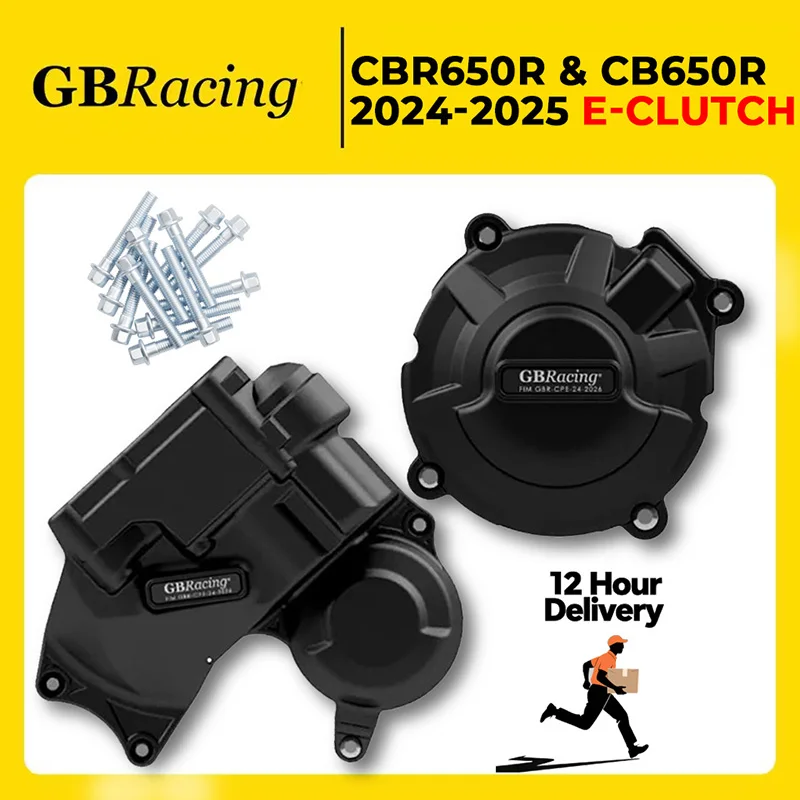 

GBRacing For HONDA 2024-2025 CBR650R/CB650R Secondary E-Clutch & Alternator Engine Cover Set: Protects Electronic Clutch System