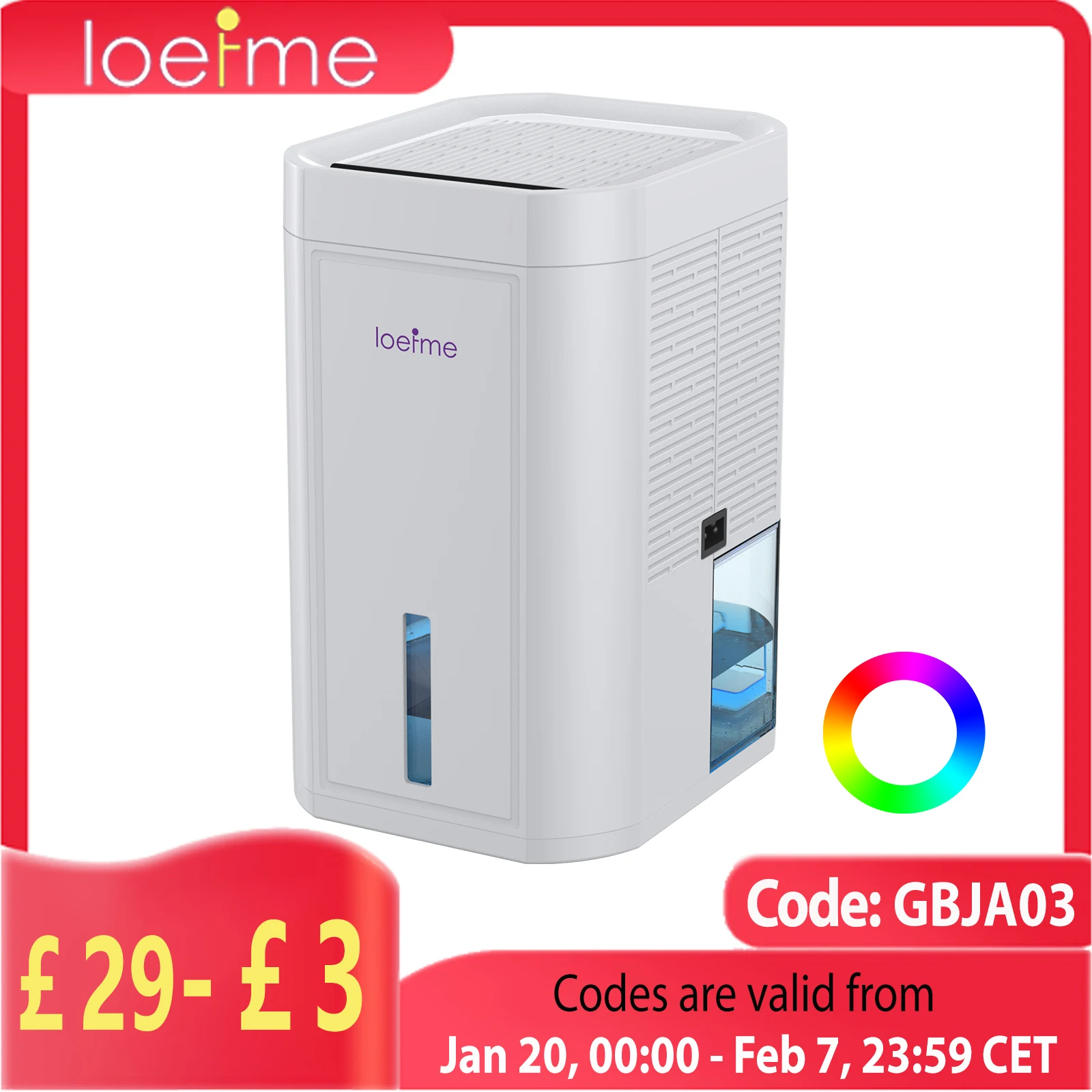 Electric Home Dehumidifier Multi-capacity For Damp, Condensation, Mould, Smells,Defrost Portable Quiet