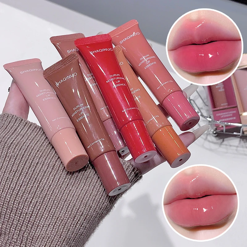 Lip Glowy Lightweight Hydration Balm Shea Butter Glaze Craze Tinted Polypeptide Lip Gloss Serum Fruit Donut Lip Oil Care