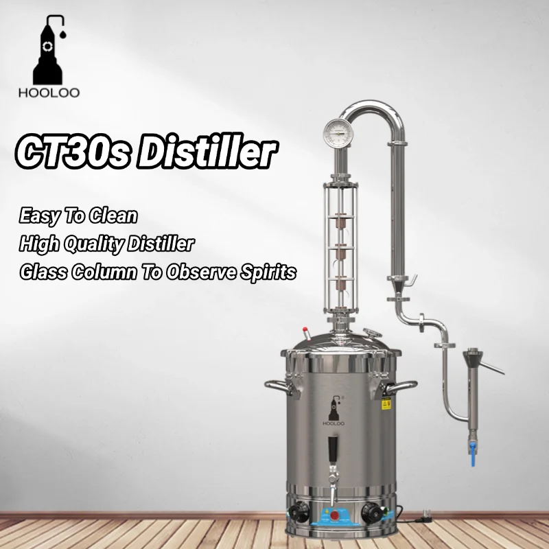 HOOLOO CT20s مجموعة التقطير المنزلي معدات تقطير الكحول الساكنة جهاز Moonshine براندي ويسكي رم جين