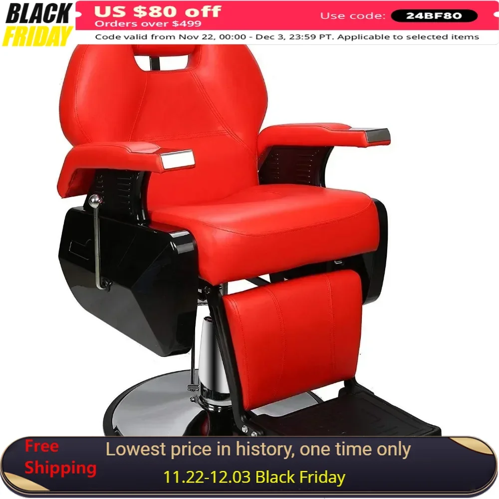 

Barber Chair, All Purpose Hydraulic Chairs for Barbershop Stylist Tattoo Chairs, Salon Chair