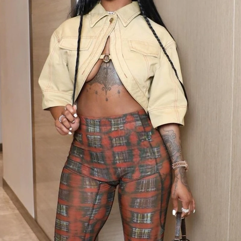 Solid Women T-shirts Casual Concise Lapel Hollow Out Half Sleeve Crop Tops Female Fashion Sexy Streetwear Coats Jacket 2026