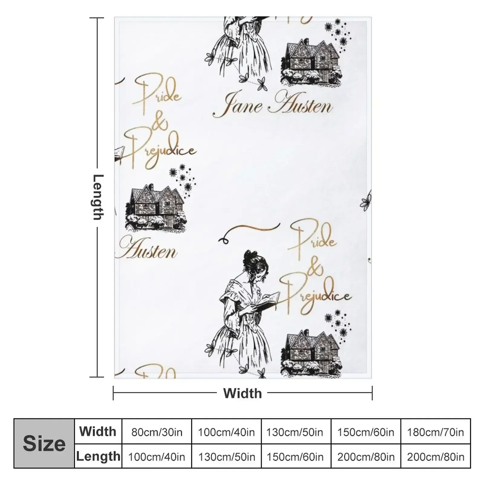 Pride and Prejudice Throw Blanket Luxury St Multi-Purpose Kid'S Blankets