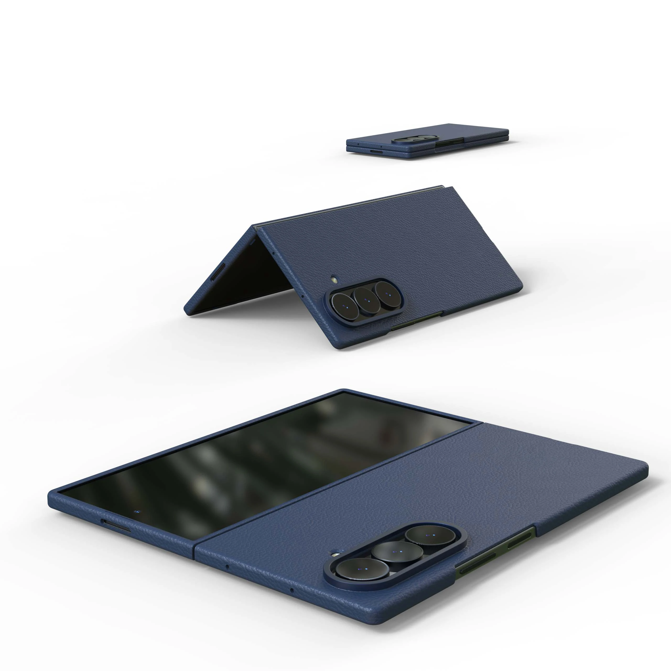 Für Samsung Galaxy ZFold 7 ZFold7 Hülle Z Fold7 Hautfreundliche Leder-Handyhülle Stoßfest Luxuriöses Gefühl Einfarbig Vollständige Abdeckung