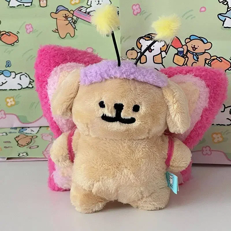 Poupées en peluche de dessin animé pour filles, chien Love Line, ailes de papillon, pendentif Kawaii, porte-clés pour sac à dos, jouets périphériques créatifs, cadeaux d'anniversaire