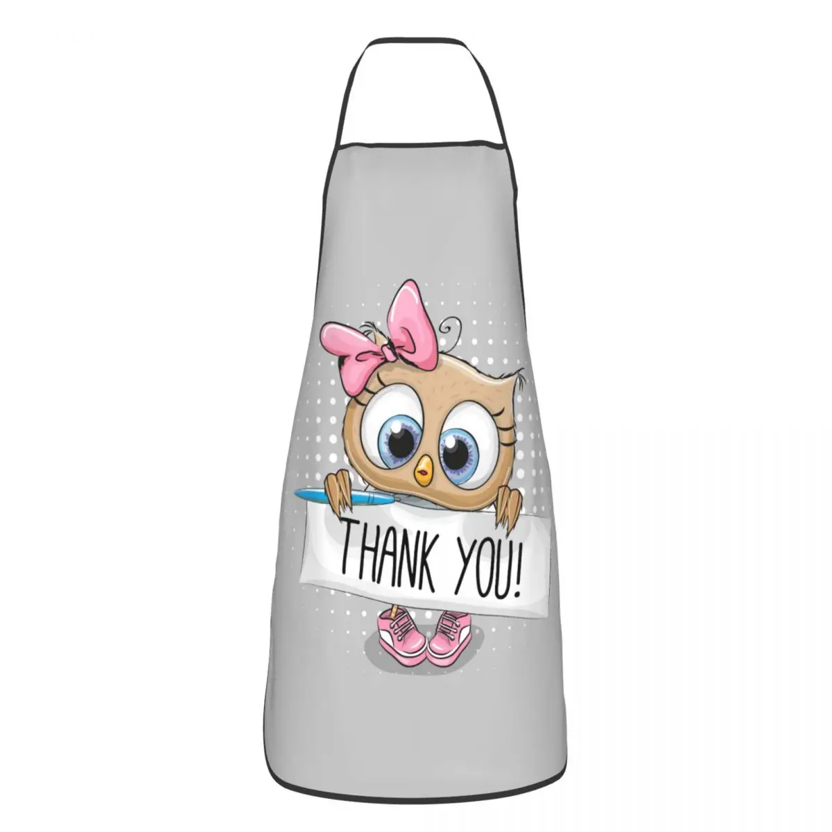 Cute Animal Cartoon Owl Funny Aprons for Men Women Adult Unisex Kitchen Chef Bib Tablier Cuisine Cooking Baking Gardening