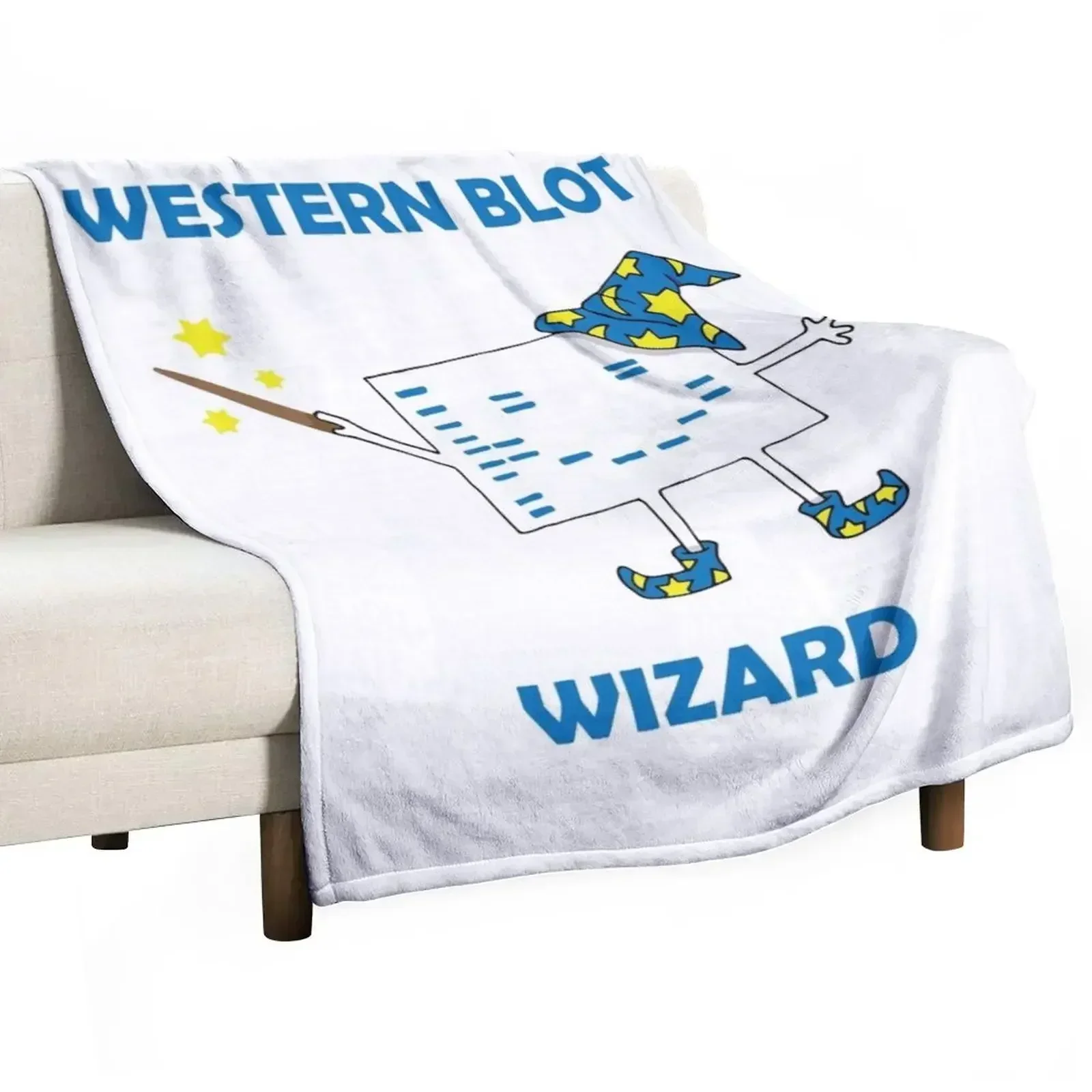 Western Blot Wizard, he loves Cell Biology! Throw Blanket Soft Plush Plaid decorative Blankets