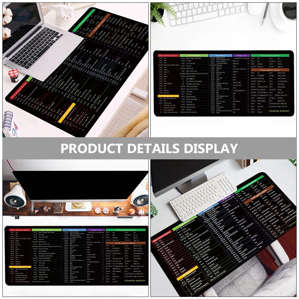 ショートカット防止マウスパッド、デスクトップマット、キーボード、ゲーム、大型スリップエクセル、オフィス、英語マウス、コンピューター、ラップトップパッド