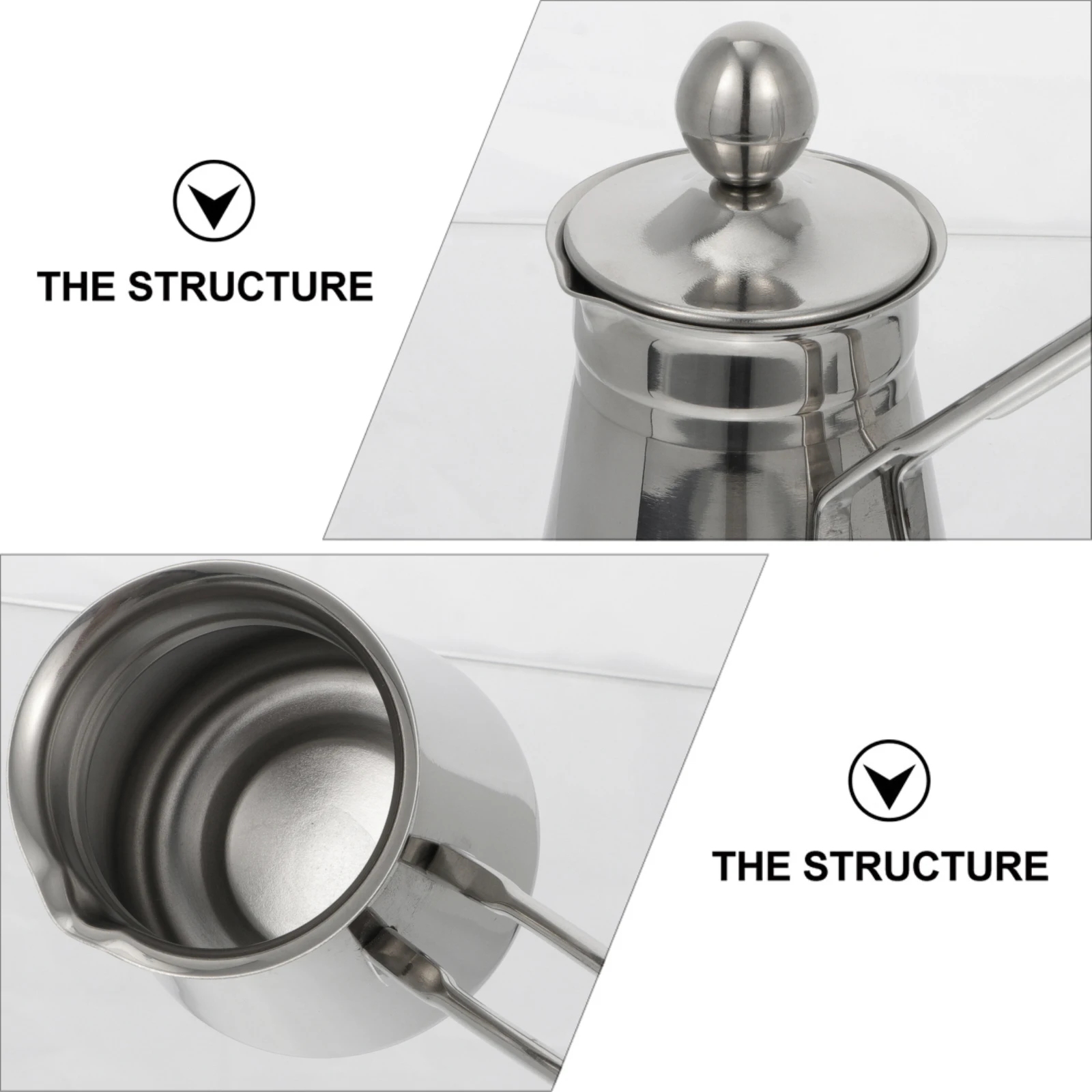 

Rustproof Milk Frothing Pitcher 201 Steel Coffee Jug Lid Easy Pour Anti Scald Multifunctional Drink Brewer Frothing Cup