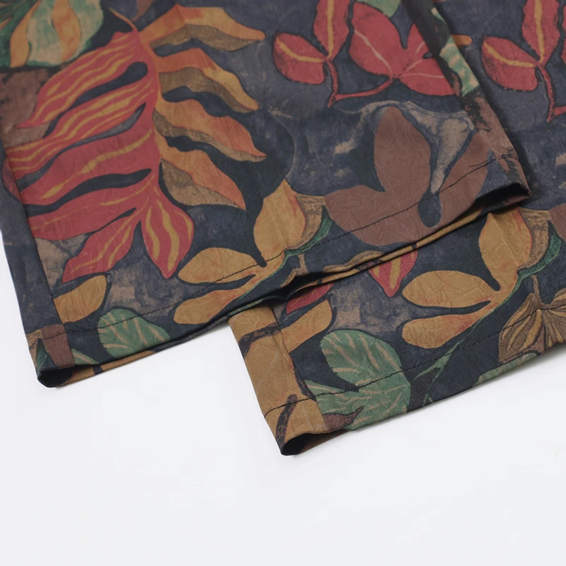 سراويل حريرية بأرجل واسعة للنساء ، خصر عالي ، تنفس ، ريترو ، نمط ياباني ، مرن ، عصري ، صيف ، Tianxiang ،