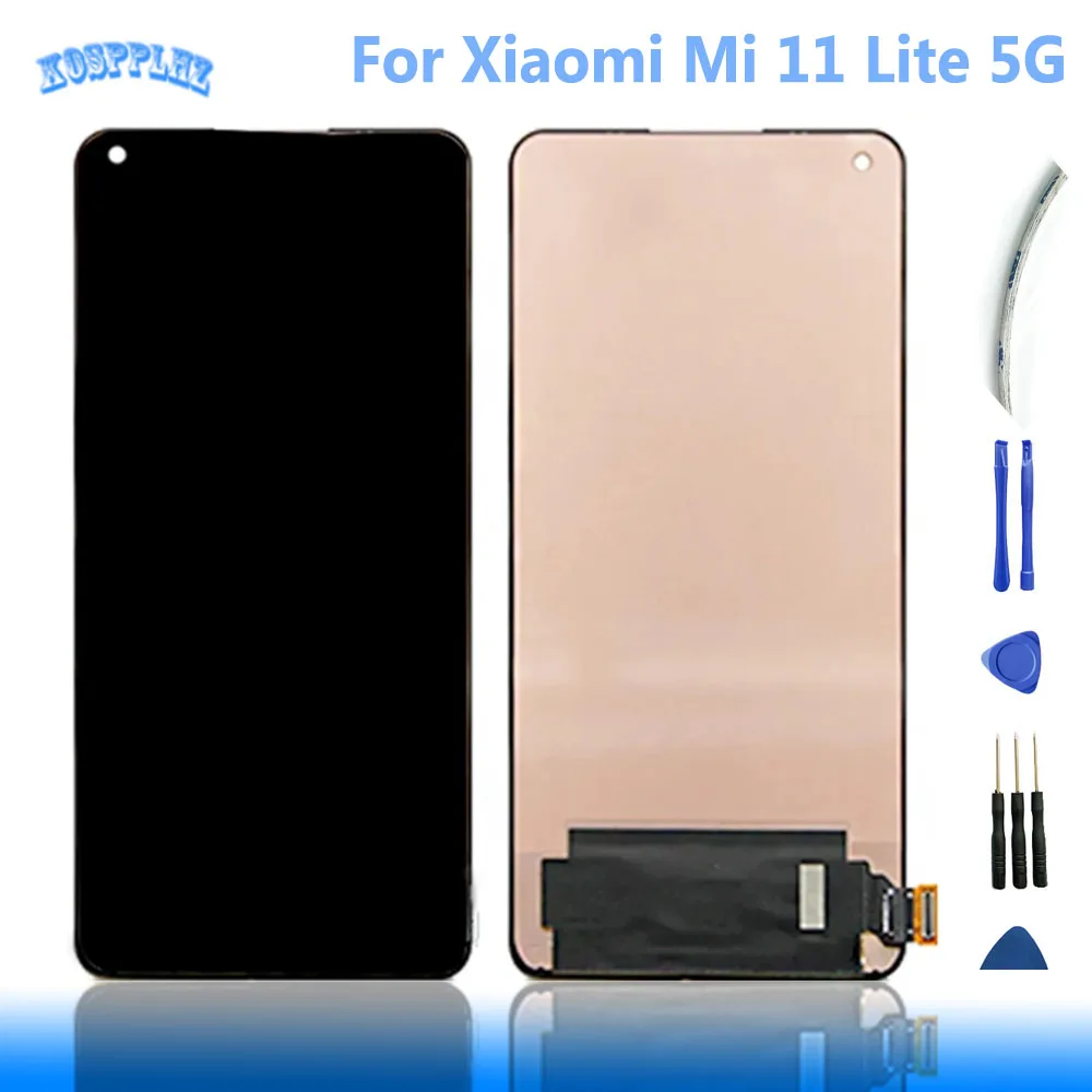 New TFT Display For Xiaomi Mi 11 Lite 5G LCD Screen Assembly M2101K9AG M2101K9R Display For Xiaomi Mi 11 Lite LCD Replacement