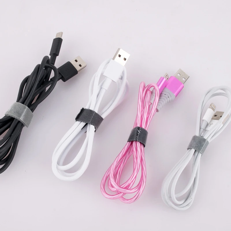 Kabel Data kabel komputer, Tearable Velcro ikat kabel daya Velcro penyimpanan tangan