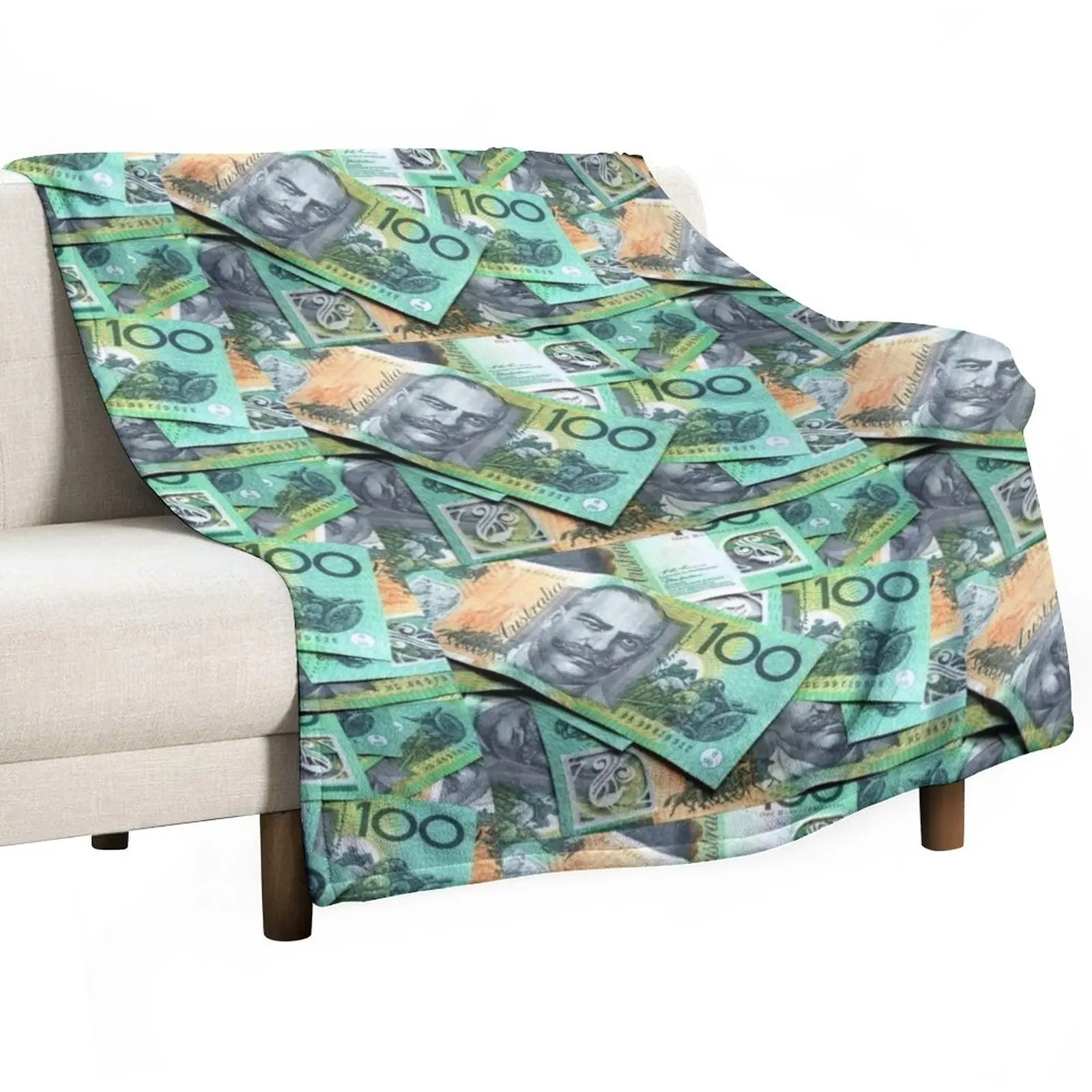 

Australian $100 notes Throw Blanket Soft Big Large Blankets