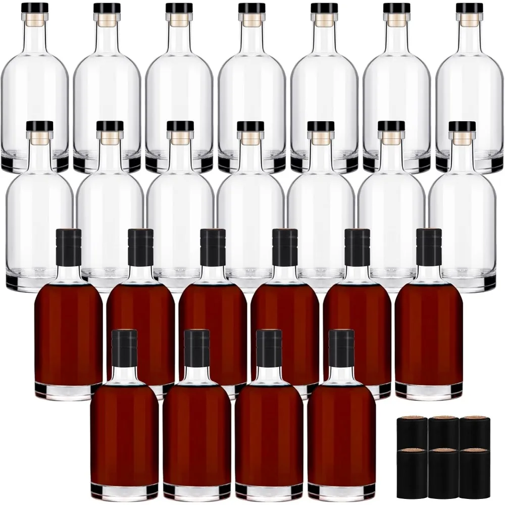 

Wine Bottle 24PCS 100 ML Glass Bottles with Lids 3 oz Clear Glass Bottles with Cork Empty Wine Bottle with Stopper for Beverages