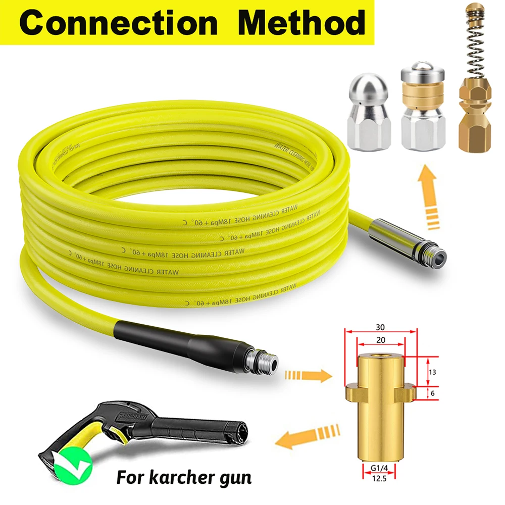 High Pressure Washer Sewer Drain Water Cleaning Hose Pipe Cleaner Hose Nozzle for Karcher K2 K3 K4 K5 K6 K7 sewer nozzle