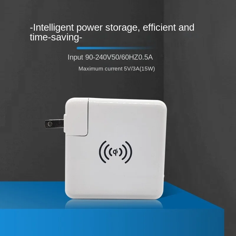 

Лидер продаж, беспроводное зарядное устройство 3-в-1 со встроенной вилкой и дорожным зарядным устройством USB — портативный внешний аккумулятор для телефонов | Быстрая зарядка