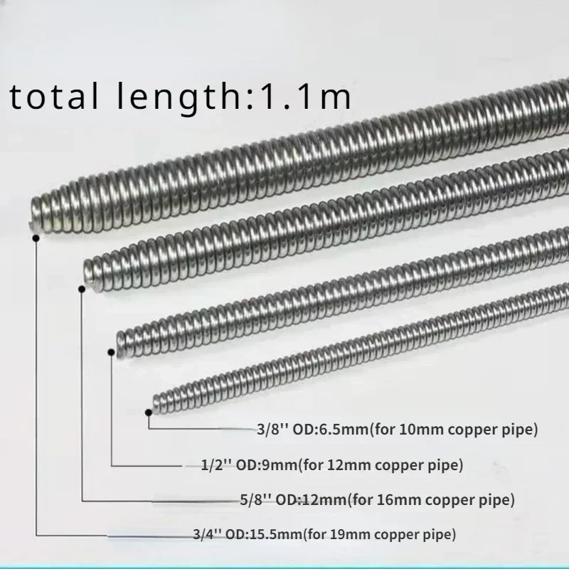 

Internal Copper Pipe For Air Condition Stainless Steel 10-19Mm Manual Pipeline Spring Tube Bending Tool