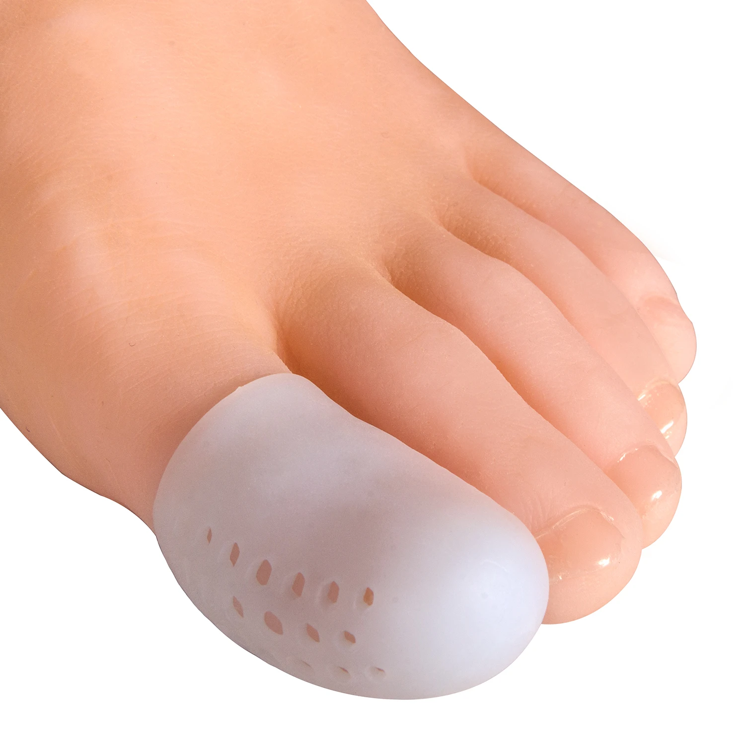 2pcs Big Toe Protector New Breathable Silicone Toe Covers tube with Holes for Corns Calluses Blister Toe Separators C1570