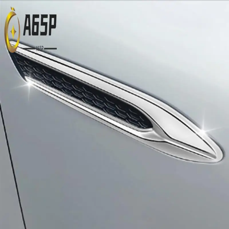 

A65P-Car Silver Side Wing Emblem Cover Trim Stickers Car Exterior Styling Side Wing Fender For Mazda CX-60 2022+ RHD Accessories