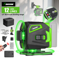 FEIDSIDE 12 Lines Mini 3D Laser Level 360 Self-Leveling Horizontal And Vertical Cross Line Laser Level Super Powerful Green Beam