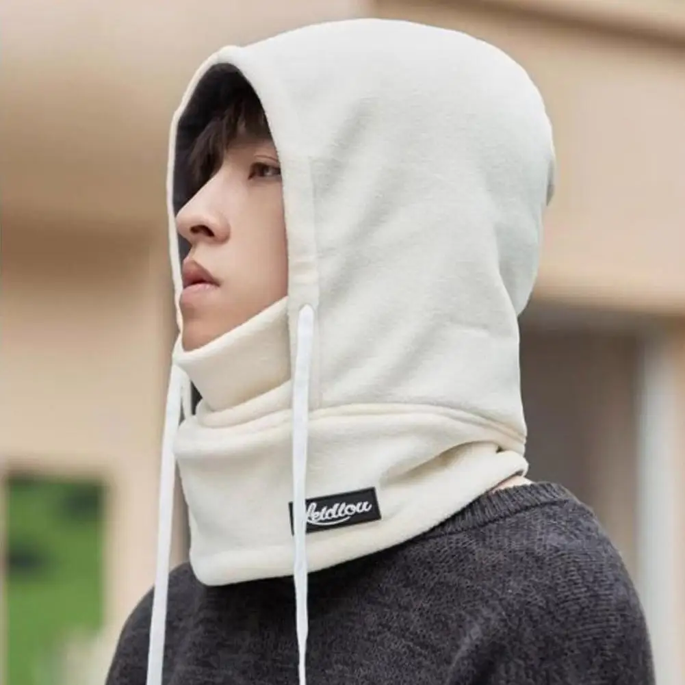 Зимний теплый шарф, интегрированная шапка, утепленная флисовая плюшевая шапка-балаклава для мужчин и женщин, уличная велосипедная ветрозащитная маска с капюшоном, шапка
