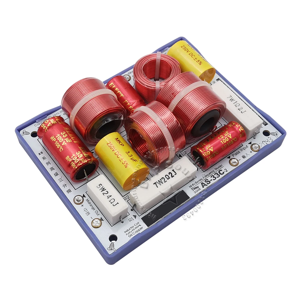 

Пассивный 3-полосный кроссовер KASUN AS-33C 160 Вт для Hi-Fi аудиосистем, разделитель частот для НЧ/СЧ/ВЧ динамиков, фильтр 800 Гц/4500 Гц