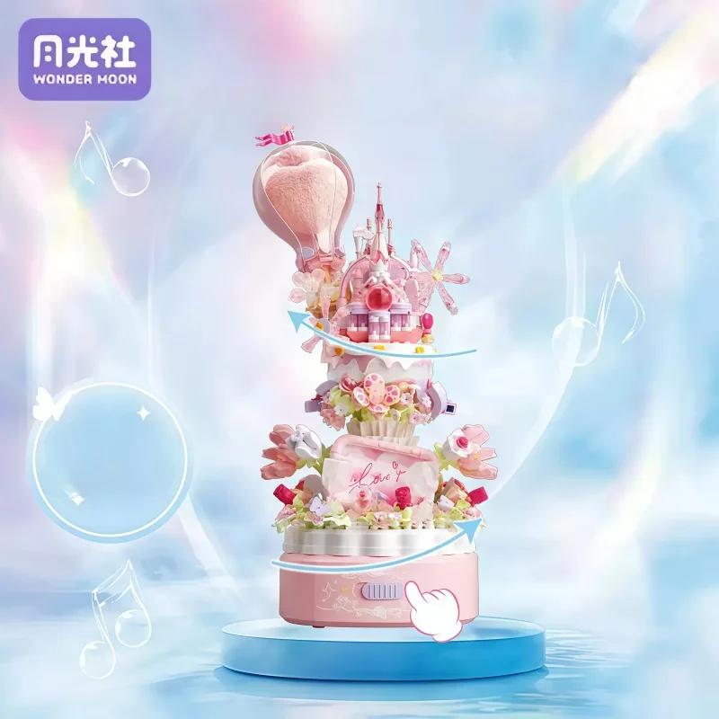 Confession Balloon Assembling Building Blocks Love Story Kawaii Anime Cartoon Model Desktop Collectible Ornaments Holiday Gifts