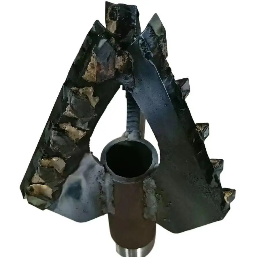 Applicable to one-inch drill rod 1 piece three-wing spiral alloy drill bit water well drilling rig accessories soil sand layer