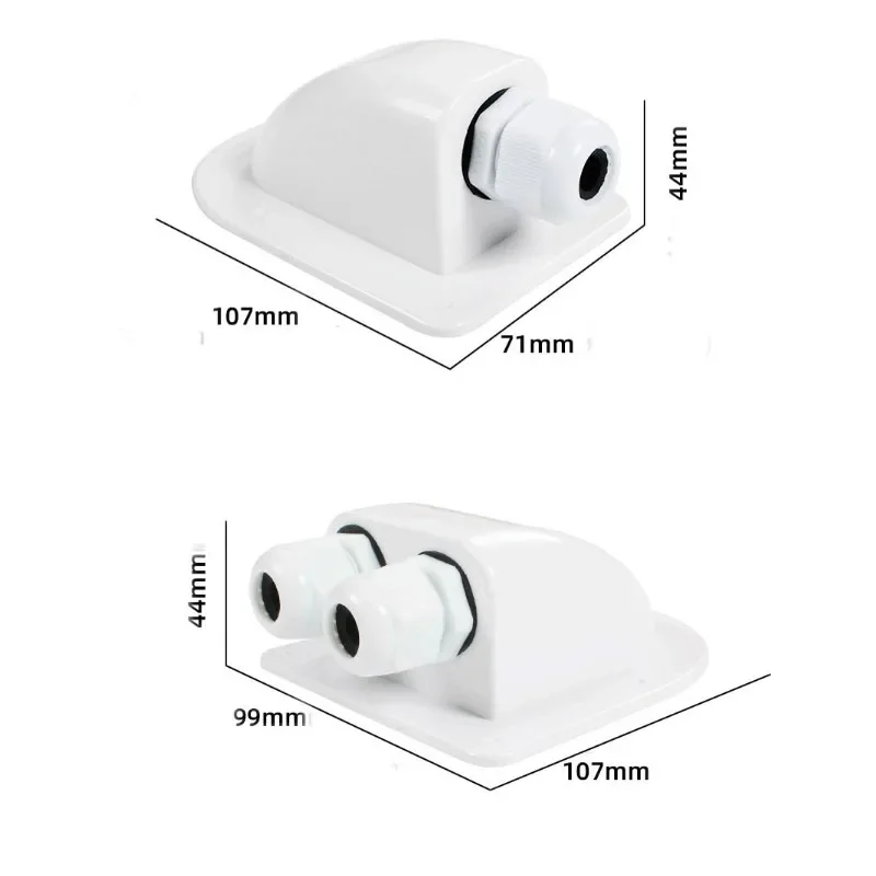 Solar Panel Junction Box Roof Wire Entry Gland Cable Motorhome Camper Van Double Hole RV Car Accessories Caravan PV Bracket