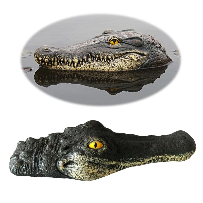 

Floating for Crocodile for Head Water Decoy Simulation Realistic Pond Pool Garden Art Decoration