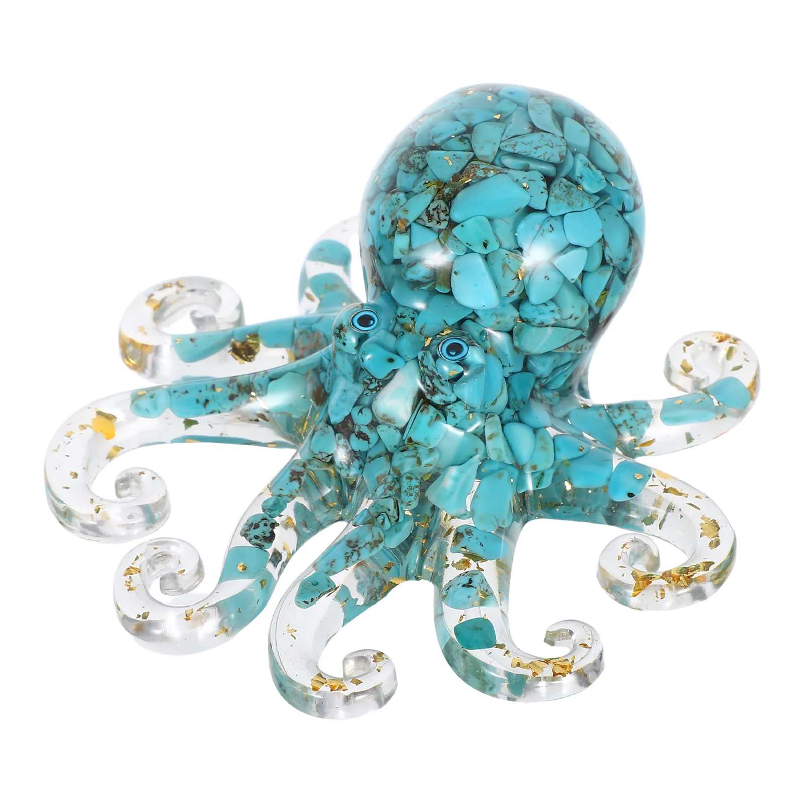 

Crystal Octopus Sculpture Handmade Resin Detailed Ocean Animal Home Desk Decoration Indoor Tabletop Ornament Crystal Sculpture