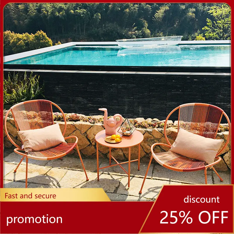 

Комплект уличной мебели ZML: стол и стулья для балкона, террасы, кафе, патио, гостевого дома, комплект из трех предметов